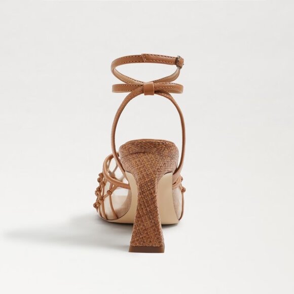 Sam Edelman Woven Heeled Candice Sandals in Light Cuoio Brown - Size 7.5 - Picture 4 of 9